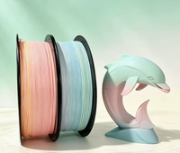 Filamen Printer 3D PLA Matte Rainbow Diameter 1.75mm 1kg Akurasi Dimensi 0.002mm Ketahanan Lebih Kuat Gulungan Rapi 200C