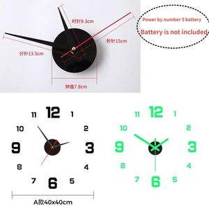 2025 Modern Design Large Wall <b>Clock</b> 3D DIY Quartz <b>Clocks</b> Fashion Watches Acrylic Mirror Stickers Living Room Home Decor Horloge - Product Image 3