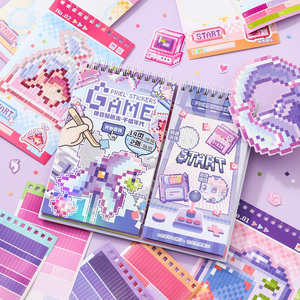 Libro de Pegatinas de Rompecabezas de Píxeles con Temática de Juegos SIMNO 2.0, Encuadernación en Espiral, Kit de Pegatinas de Arte Retro para <span class=keywords><strong>Juego</strong></span> Creativo - Product Image 6