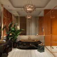 Italienisches Innendesign Komplette Villa-Möbel Luxus-Schlafzimmer-Set Möbel Kingsize-Bettgestell Luxus
