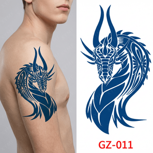 Tatuaggio Semipermanente Blu Opaco Realistico a Base Vegetale Jagua di Alta Qualità per Body Art, Impermeabile - Product Image 4