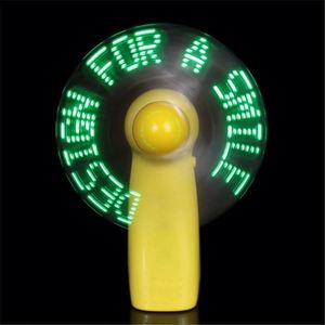 Ventilador de Mano Recargable con Logotipo Personalizable, Mini Ventilador USB Portátil Programable con Mensaje LED - Product Image 1