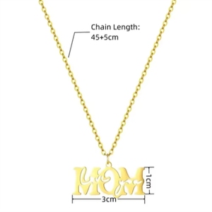 Collier pendentif <span class=keywords><strong>pour</strong></span> femme en acier inoxydable Niubei plaqué or 18 carats, chaîne à maillons tendance, série LOVE, Saint-Valentin, Noël - Product Image 4