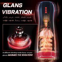 Masturbateur masculin entièrement automatique rétractable Diamond Airplane Cup avec fonctions de vibration et de voix pour adultes