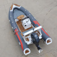 Perahu Karet Rigid Diver Rib 18.3ft (5.5m) Ringan, Stabil, dan Tahan Lama untuk Penyelamatan, Terlaris