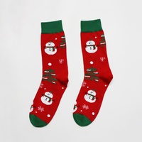 Kaos Kaki Natal Khusus Pria Katun Motif Liburan Hadiah Grosir Santa Musim Dingin