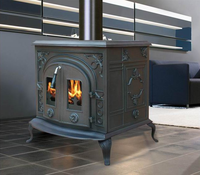 Poêle à bois électrique, brûleur à bois, pour l'intérieur, chine, cuisson multi-carburant en fonte