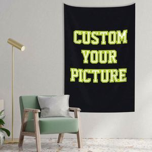 Custom Funny Upload Personalized Image Text Bedroom Tapestry Hanging <b>Poster</b> Signs for Decor Custom Size Polyester Material - Product Image 2