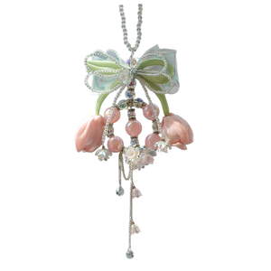 Nuovo Ciondolo a Forma di Tulipano con Fiocco, Accessorio per Interni <span class=keywords><strong>Auto</strong></span>, <span class=keywords><strong>Regalo</strong></span> per Donne, Idea <span class=keywords><strong>Regalo</strong></span> per le Festività - Product Image 1
