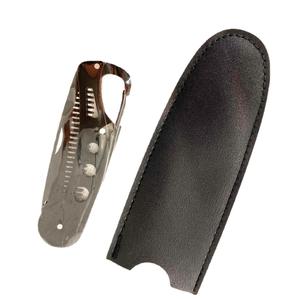 Nuovo Design pettine per barba dritto pieghevole nero 1 pezzo in metallo da barbiere con 1 pz sacchetto di schiuma - Product Image 6