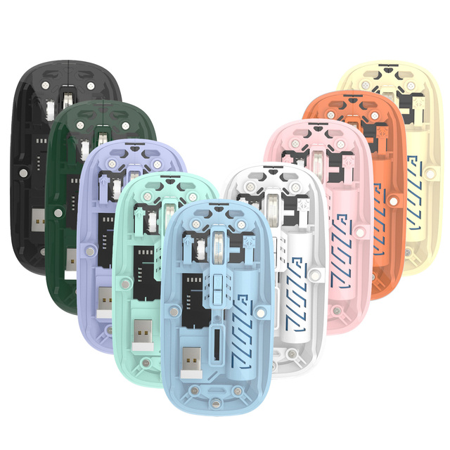 OEM 2.4Ghz USB Type-C Wireless Mouse with Optical Sensor RGB Backlit 5-Button-Portable Mini Design for Office & Home Gift