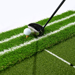 Source Factory Golf Practice <b>Mat</b> With Swing Guide Lines White Line Long And Short Grass Hitting <b>Mat</b> - Product Image 2