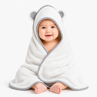 Serviette de bain à capuche pour bébé en bambou de haute qualité, durable, séchage rapide, divers motifs mignons, 75*75cm, 90*90cm