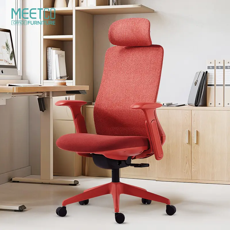 Sedia da ufficio moderna e ergonomica reclinabile in tessuto Full Mesh con poggiatesta regolabile e sedia in metallo a buon mercato