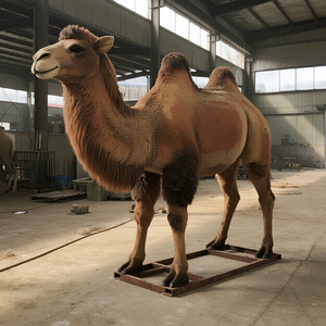 맞춤형 고시뮬레이션 실물 크기 실리콘 스틸 애니매트로닉 낙타 동물 모형 실내/외 학교 놀이터 놀이공원 - Product Image 6