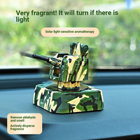 Système d'arme de proximité simulé rotatif à énergie solaire Aromathérapie Monté sur véhicule Parfum Missile Gun Modèle Ornement