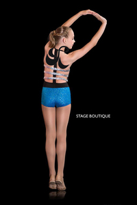 夏季热卖黄色亮片黑白印花高品质舞蹈表演裙 - Product Image 2