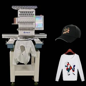 Cheap high precision 3D caps shirts logo embroidery machine single head computerized 1 head embroidery machine price