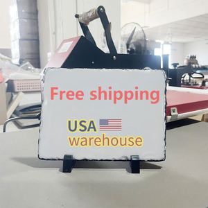 Envío Gratis desde Almacén en EE. UU., Venta al por Mayor de Artesanías de Piedra de Pizarra con Foto Personalizada, Sublimación en Blanco - Product Image 1