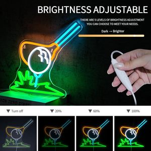 Golf Letreros Neon LED indoor hanging ambient light shop <b>sign</b> wall decoration light entrance indicator light luminous <b>sign</b> 5v12v - Product Image 3