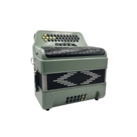 Accordéon SEASOUND Professional 34 boutons 12 basses 5 registres gris ciel avec grille noire JB3412D Instrument OEM