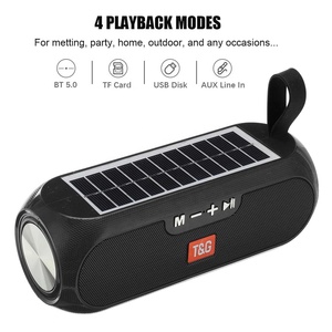 Nhà Máy Giá TG182 Xách Tay Năng Lượng Mặt Trời Powered Sạc Không Dây BT Loa Stereo Music Player Ngoài Trời Bên Loa Siêu Trầm - Product Image 4