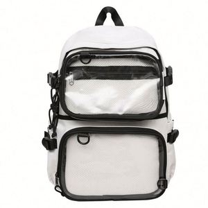 The New 2025 Casual and Fashionable Detachable Transparent Two-piece Functional Computer <b>Backpack</b> for Female <b>College</b> Students - Product Image 2