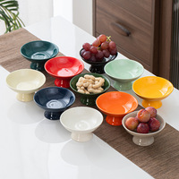 Bol à dessert créatif en céramique sur pied, coupe à glace, saladier en porcelaine pour fruits, idéal pour la maison et les restaurants