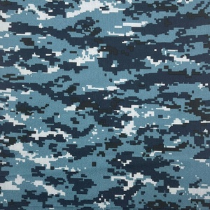 Textiles Fabric Manufacturer Custom Printing Camo Cvc Polyester Cotton <strong>Combat</strong> Uniforms Navy Blue Ocean Digital Camouflage Fabric - Product Image 2