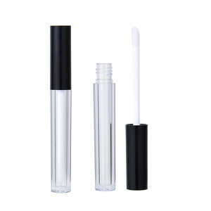 New Design Wholesale <b>Plastic</b> Empty Round Lipstick Container Clear 6ml Cosmetic Lip Gloss <b>Tube</b> - Product Image 2