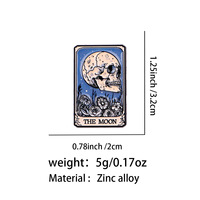 Broches et badges métalliques personnalisables en émail souple sur le thème du Tarot, du Soleil, de la Lune et des Étoiles, style gothique, vente en gros, directement de l'usine