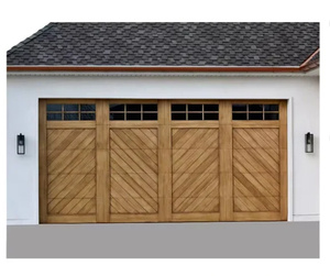Porte de <span class=keywords><strong>garage</strong></span> <span class=keywords><strong>double</strong></span> sectionnelle American Country 16x8 Porte de <span class=keywords><strong>garage</strong></span> à rabat 9x8 isolée en <span class=keywords><strong>bois</strong></span> massif - Product Image 4