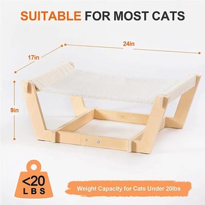 Árbol rascador de madera maciza para gatos, cama de madera para gatos, cama de madera maciza para gatos de pie, cuna para mascotas, sillón balcón para gatos - Product Image 4