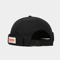 Gorra de nailon sin borde, sombrero de León de poliéster de secado rápido, sombrero de calavera con puño enrollado Retro para hombre, gorras de motorista Docker Sailor