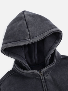 Sudaderas con capucha de estilo Vintage de alta calidad para hombre, sudaderas con capucha personalizadas lavadas con forro de lana, Sudaderas Terry de peso pesado a granel - Product Image 4