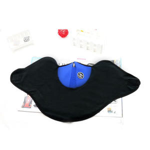 Mascarilla Facial de Ciclismo CS, Calentador de Cuello de Forro Polar, Cortavientos, Unisex, para Deportes al Aire Libre, Colores Sólidos Rojo, Azul y Negro - Product Image 2
