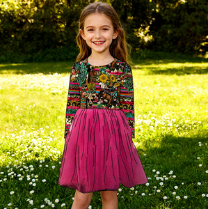 Vestido de Tul de Dos Capas con Mangas Largas para Niñas, Precio al por Mayor OEM/ODM, Patrones Personalizados, Vestido de Fiesta de Tul para Bebés y Niños Pequeños, Vestido de Otoño para Cumpleaños - Product Image 6