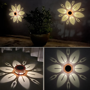 Nouveau produit : Lampe solaire extérieure à motifs, éclairage mural, décoration de jardin, éclairage de pelouse nocturne - Product Image 4