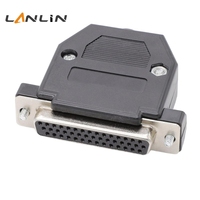 Connecteur de soudure DB44 D-SUB 3 rangées 44 broches avec coque en plastique noir pour atelier de programmation ECU