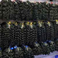 Extensiones de Cabello Virgen Sin Procesar Sdd Pixie Curls con Frontales, Extensiones de Cabello Virgen al por Mayor de Alta Calidad, Proveedor de Cabello 12A