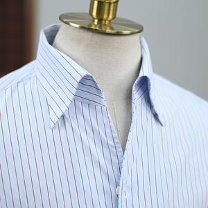 Camicie Eleganti da Uomo a Righe, Camicia Formale Business Casual con Colletto Unico, Vestibilità Slim, Manica Lunga, Camicia di Lusso Premium - Product Image 3