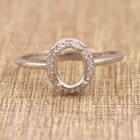 Sterling Silber 5*7/6*8/7*9/7*10/8*10mm Halb montage ring Leerer Rahmen Rohlinge in stellung S925 Basis ohne Mittels tein für DIY Inlay