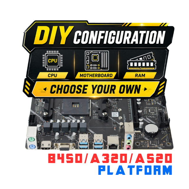 B450 A320 A520 Motherboard DDR4 NVMe M.2 SATA3.0 New DIY PC for AM4 CPUs Custom Computer Build B450 A320 A520