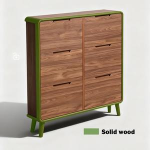 Home Living Room Ultra-Thin Flip Adjustable <strong>Shoe</strong> <strong>Cabinet</strong> Modern Simple <strong>Narrow</strong> Solid Wood Frame Wall-Mounted <strong>Shoe</strong> Storage <strong>Cabinet</strong> - Product Image 1