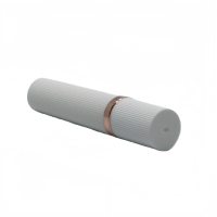Tube de rouge à lèvres côtelé fin Yuecai, vide, pour crème mate, avec bande or rose et intérieur chromé or, conteneur de baume à lèvres, vente en gros