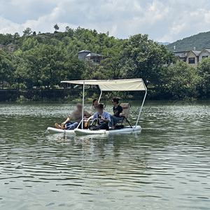 Catamarán inflable para deportes acuáticos, catamarán de Pedal portátil para uso comercial - Product Image 2