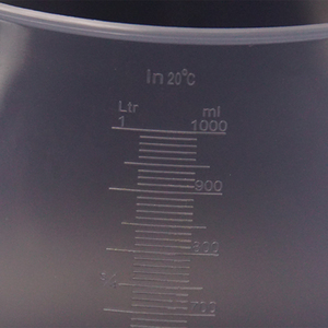 บีกเกอร์พลาสติกใสเกรดอาหารขนาด1000มล. สำหรับใช้ในห้องปฏิบัติการ - Product Image 3