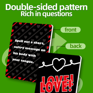 Jeu de cartes pour couples « Je t'aime » pour adultes, jeu pour 2 joueurs, pour des soirées romantiques, jeu de chambre à coucher pour adultes, pour petite amie - Product Image 2