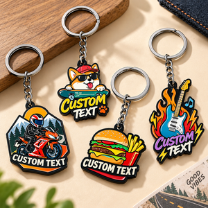 Llaveros de PVC con Forma Irregular Personalizados con Diseños de Dibujos Animados Coloridos para Regalos Promocionales OEM ODM - Product Image 1