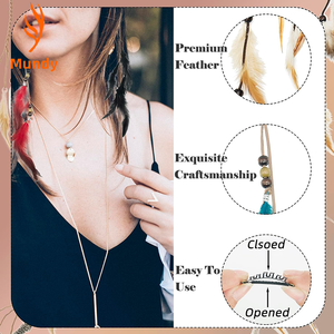 Barrettes à cheveux en plumes pour concerts en plein air, fêtes nuptiales, foires de la Renaissance - Clip à pression chic bohème - Product Image 6